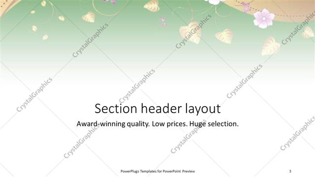 Section Header presentation slide layout