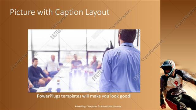 Picture with Caption presentation slide layout