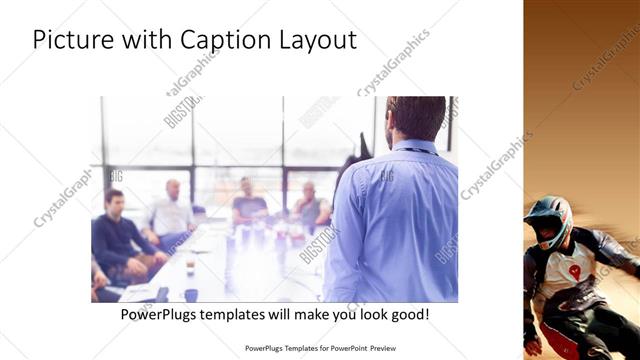Picture with Caption presentation slide layout