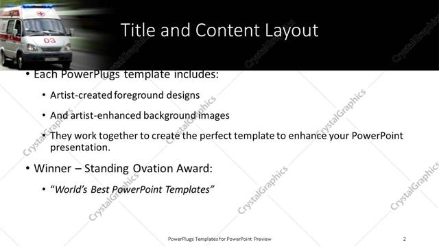 Title and Content presentation slide layout