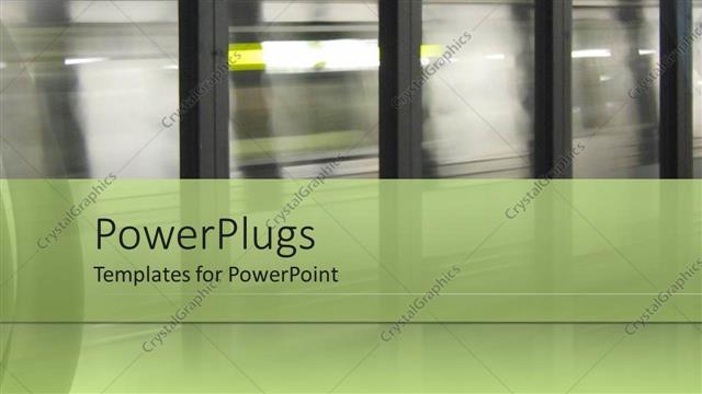  Presentation with moving business - A fast moving train and some black iron bars