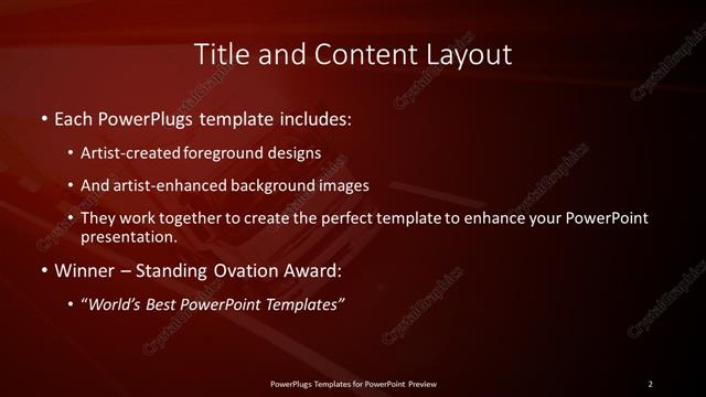 Title and Content presentation slide layout