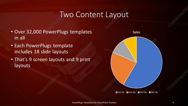 Two Content presentation slide layout