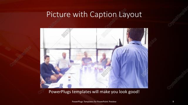 Picture with Caption presentation slide layout