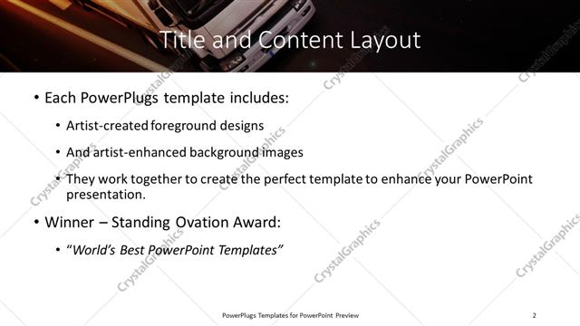 Title and Content presentation slide layout