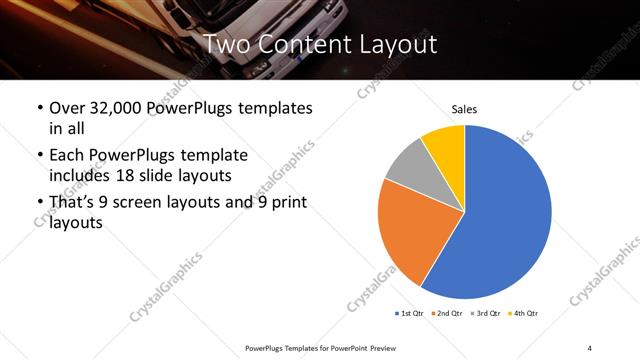 Two Content presentation slide layout