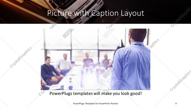 Picture with Caption presentation slide layout