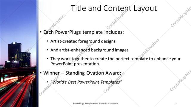 Title and Content presentation slide layout