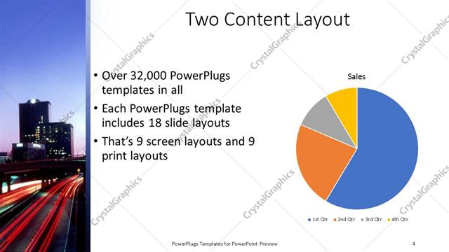 Two Content presentation slide layout