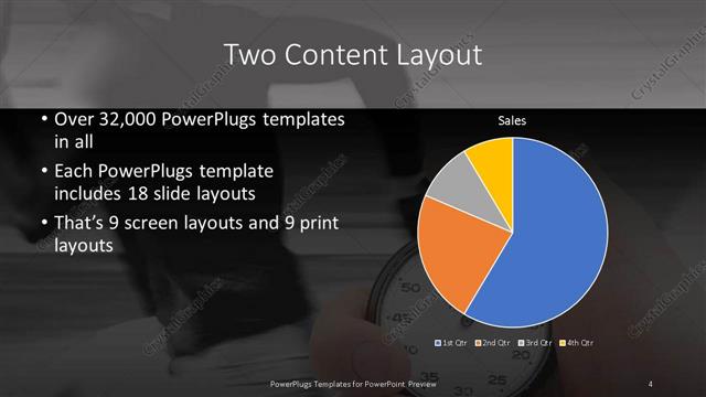 Two Content presentation slide layout