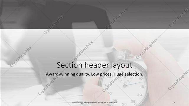 Section Header presentation slide layout