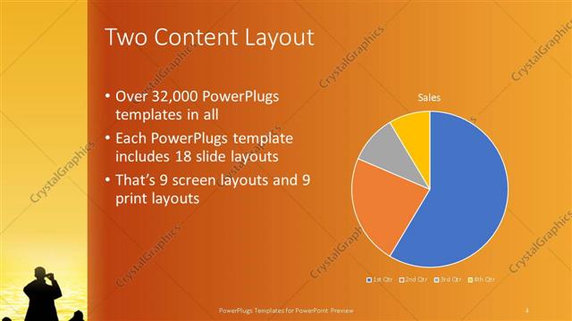 Two Content presentation slide layout
