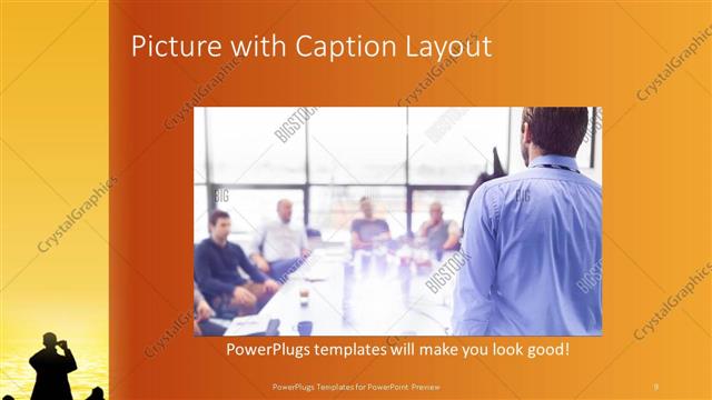 Picture with Caption presentation slide layout