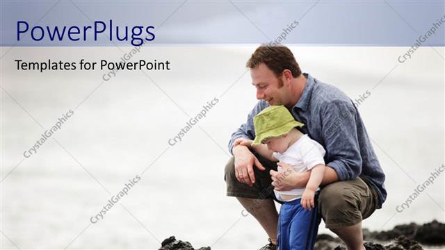  Presentation with father - Father with little son enjoying with water