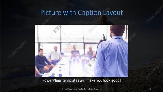Picture with Caption presentation slide layout