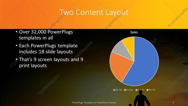 Two Content presentation slide layout