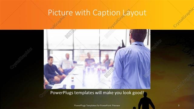 Picture with Caption presentation slide layout