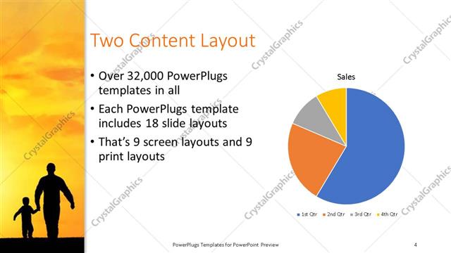 Two Content presentation slide layout
