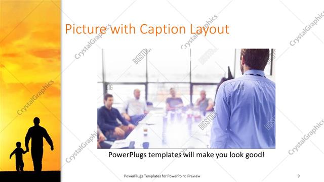 Picture with Caption presentation slide layout