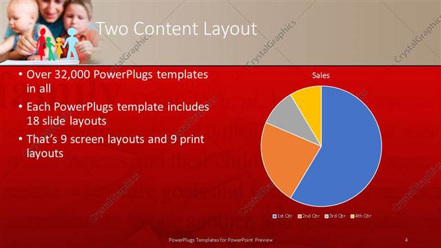 Two Content presentation slide layout