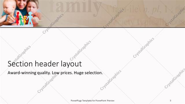 Section Header presentation slide layout