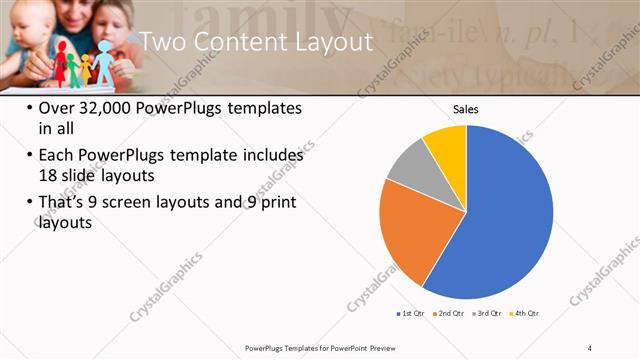 Two Content presentation slide layout