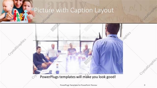Picture with Caption presentation slide layout