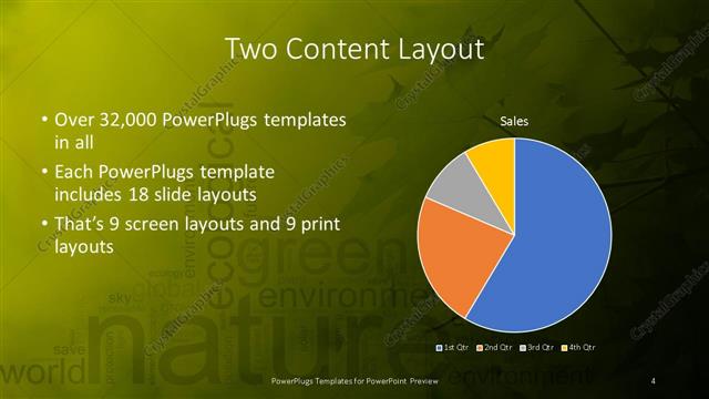 Two Content presentation slide layout
