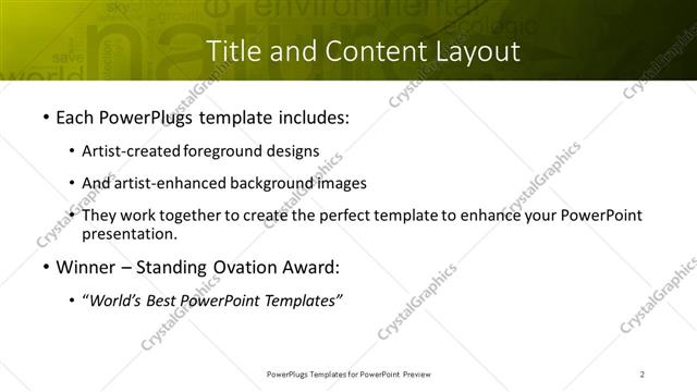 Title and Content presentation slide layout