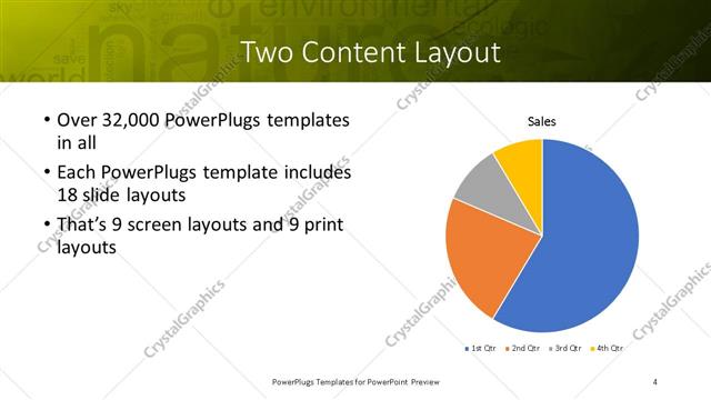 Two Content presentation slide layout