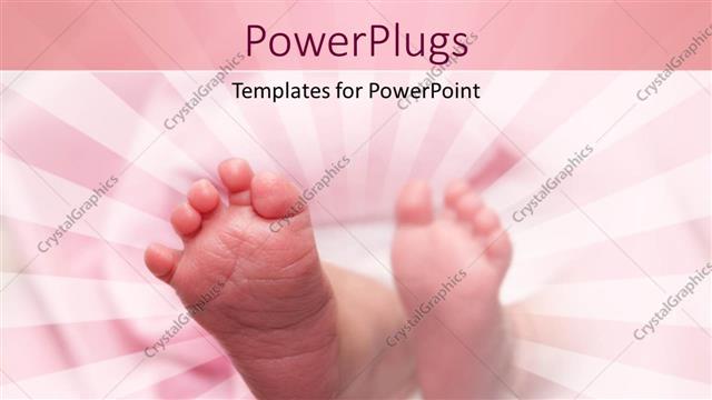  Presentation with feet - Feet of baby wrapped in beautiful pink blanket
