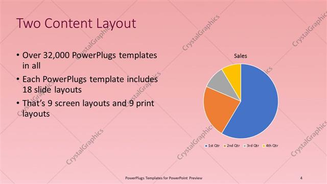 Two Content presentation slide layout