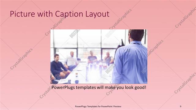 Picture with Caption presentation slide layout