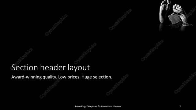 Section Header presentation slide layout