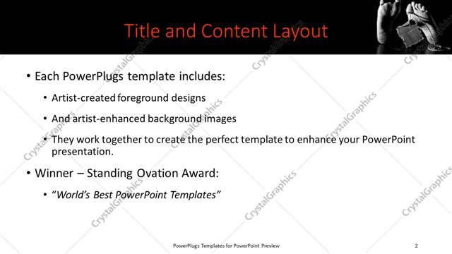 Title and Content presentation slide layout