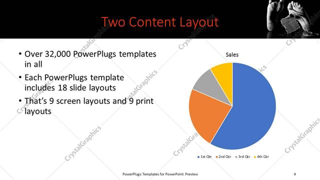 Two Content presentation slide layout