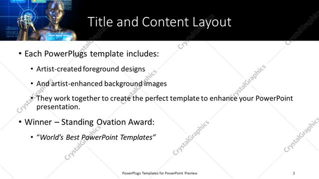 Title and Content presentation slide layout