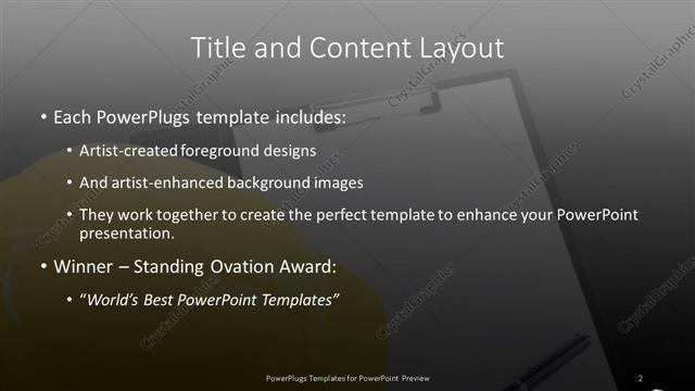 Title and Content presentation slide layout