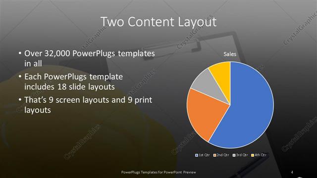 Two Content presentation slide layout