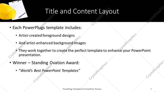 Title and Content presentation slide layout