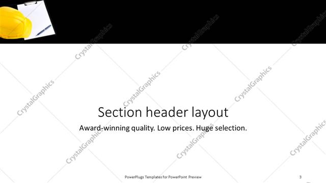 Section Header presentation slide layout