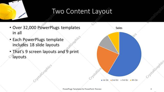 Two Content presentation slide layout