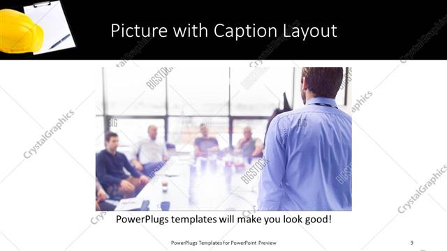 Picture with Caption presentation slide layout