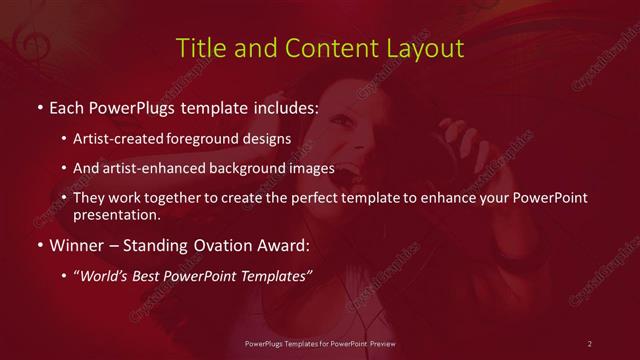 Title and Content presentation slide layout