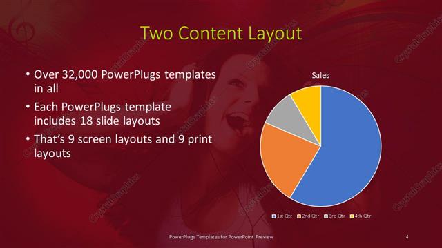 Two Content presentation slide layout