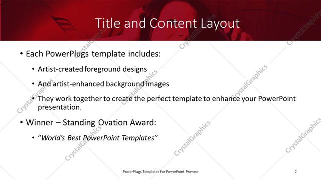 Title and Content presentation slide layout