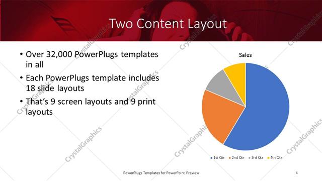 Two Content presentation slide layout