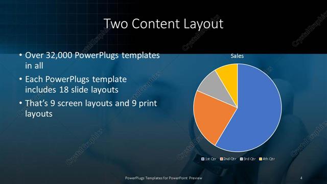 Two Content presentation slide layout