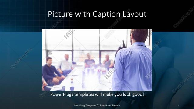 Picture with Caption presentation slide layout