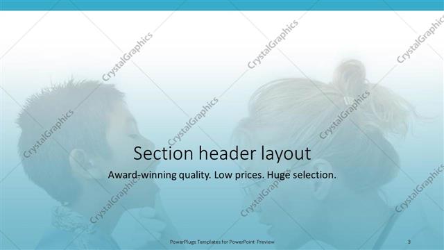 Section Header presentation slide layout